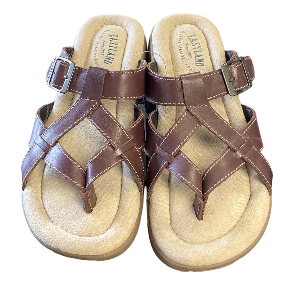 Eastland Active Memory Foam Pearl Sandals - Picture 2 of 7